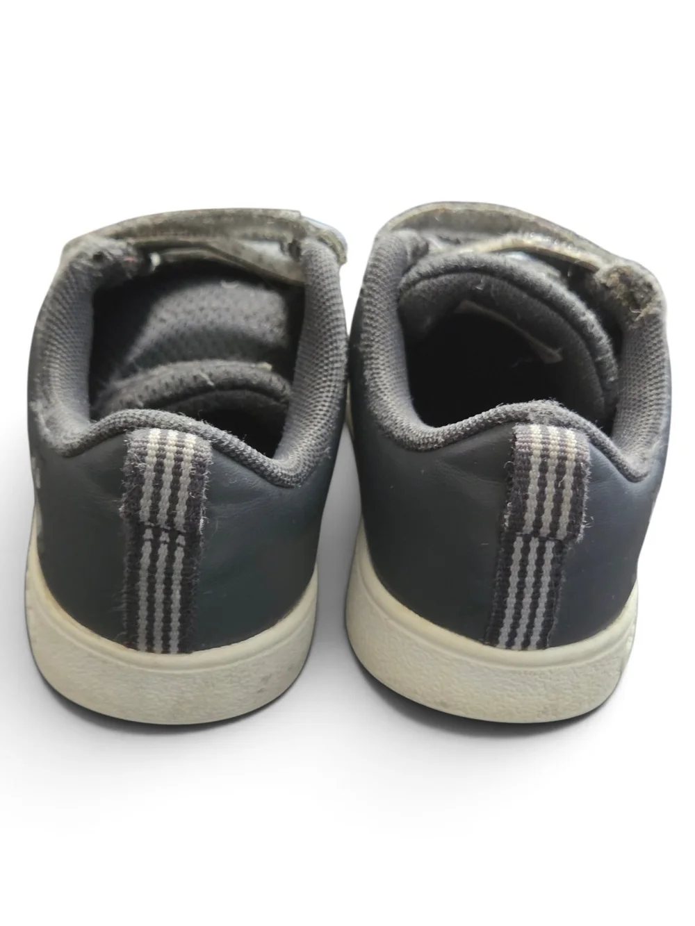 adidas Kids Gray Velcro Sneakers with Fox Accent